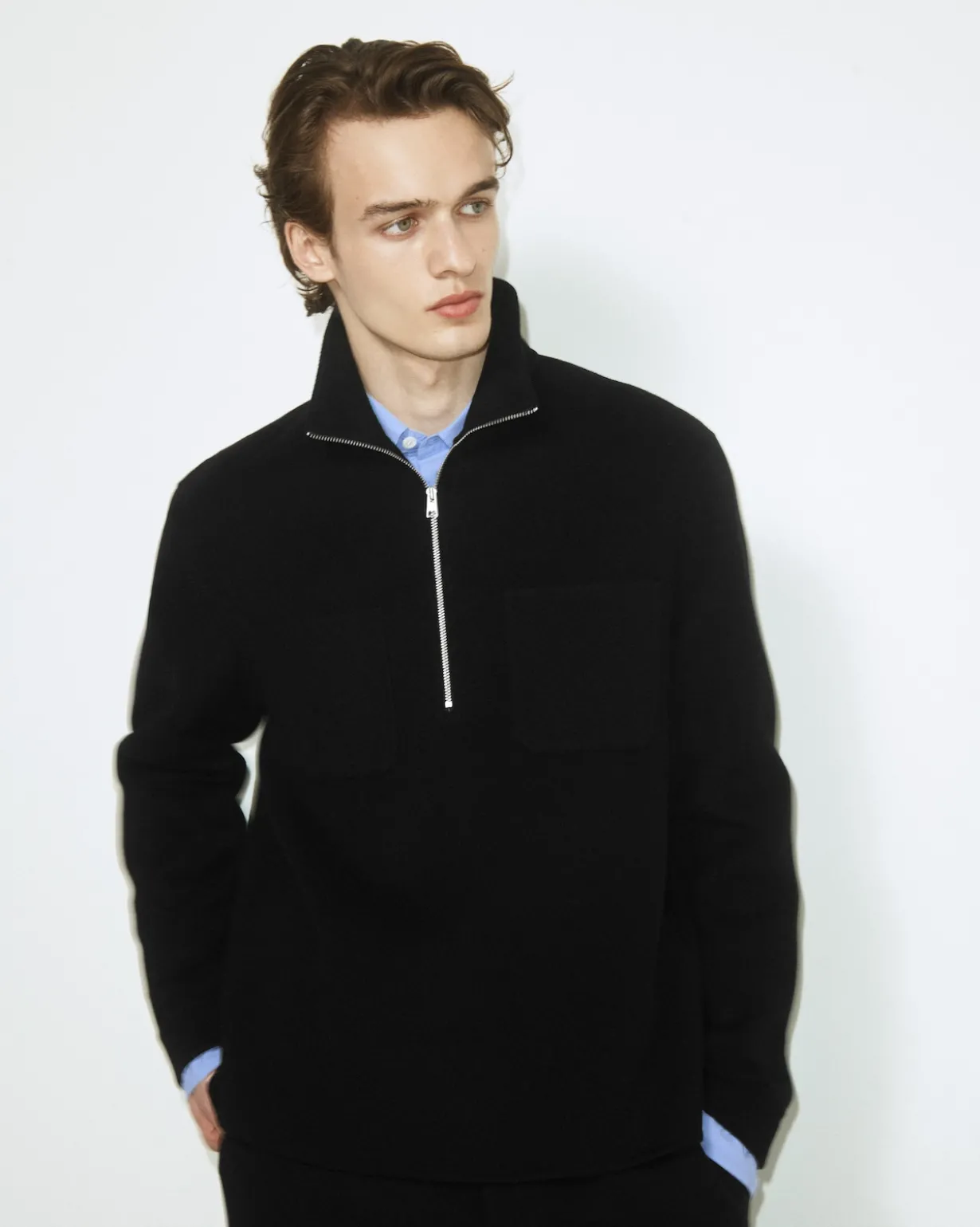 SWEATSHIRT AUS DOUBLEFACE-WOLLE