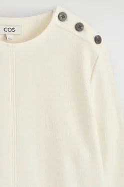 SWEATSHIRT AUS KOCHWOLLE MIT KNOPFDETAILS