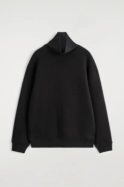 SWEATSHIRT AUS SCUBA MIT STEHKRAGEN