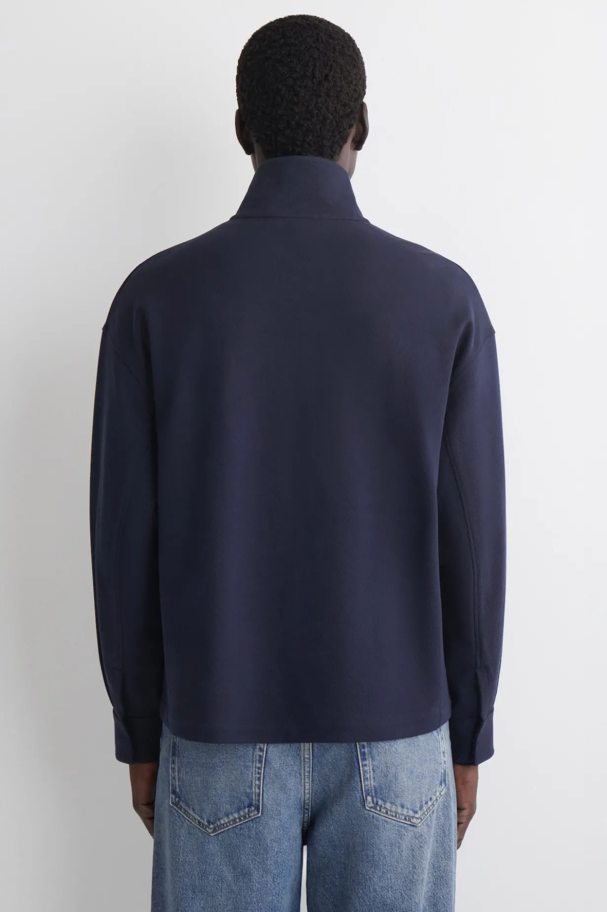 SWEATSHIRT MIT KRAGEN UND KURZEM REISSVERSCHLUSS