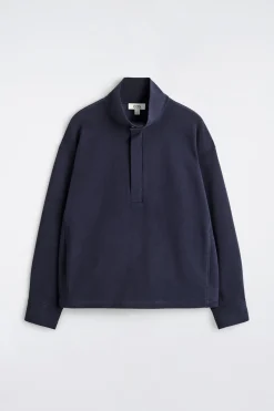 SWEATSHIRT MIT KRAGEN UND KURZEM REISSVERSCHLUSS