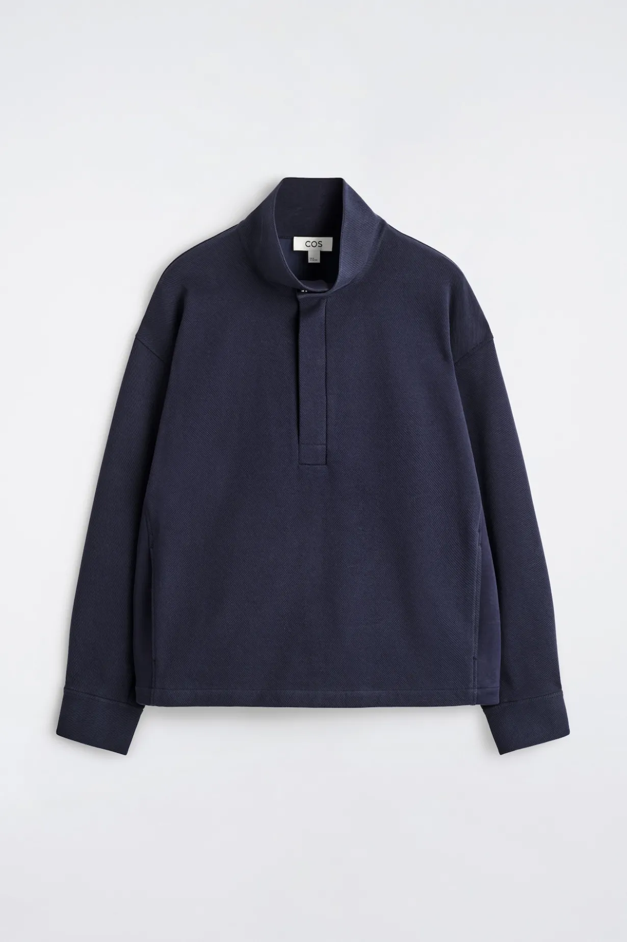 SWEATSHIRT MIT KRAGEN UND KURZEM REISSVERSCHLUSS