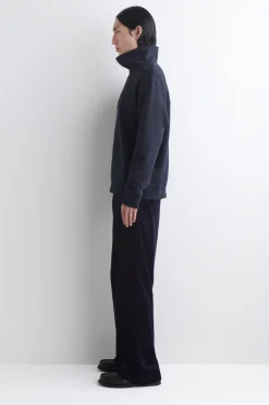 SWEATSHIRT MIT KRAGEN UND KURZEM REISSVERSCHLUSS