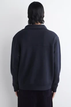 SWEATSHIRT MIT KRAGEN UND KURZEM REISSVERSCHLUSS