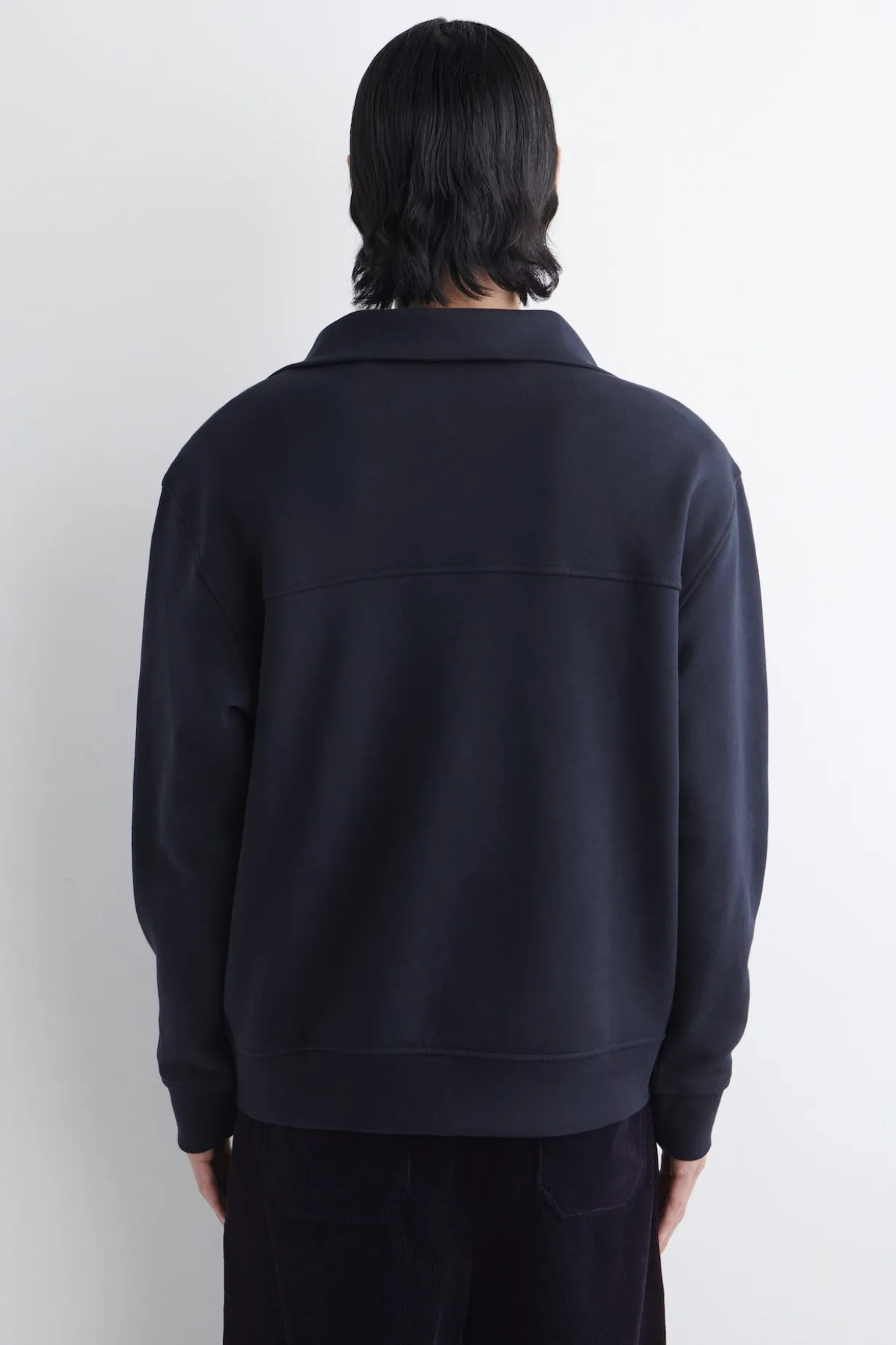 SWEATSHIRT MIT KRAGEN UND KURZEM REISSVERSCHLUSS