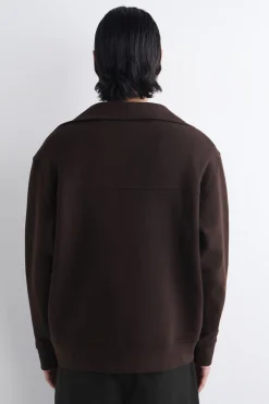 SWEATSHIRT MIT KRAGEN UND KURZEM REISSVERSCHLUSS