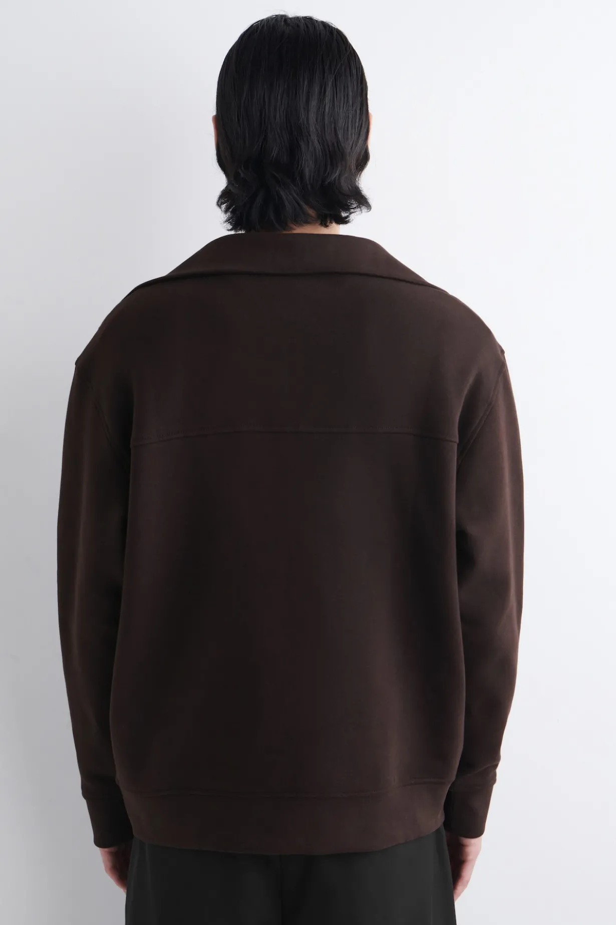 SWEATSHIRT MIT KRAGEN UND KURZEM REISSVERSCHLUSS