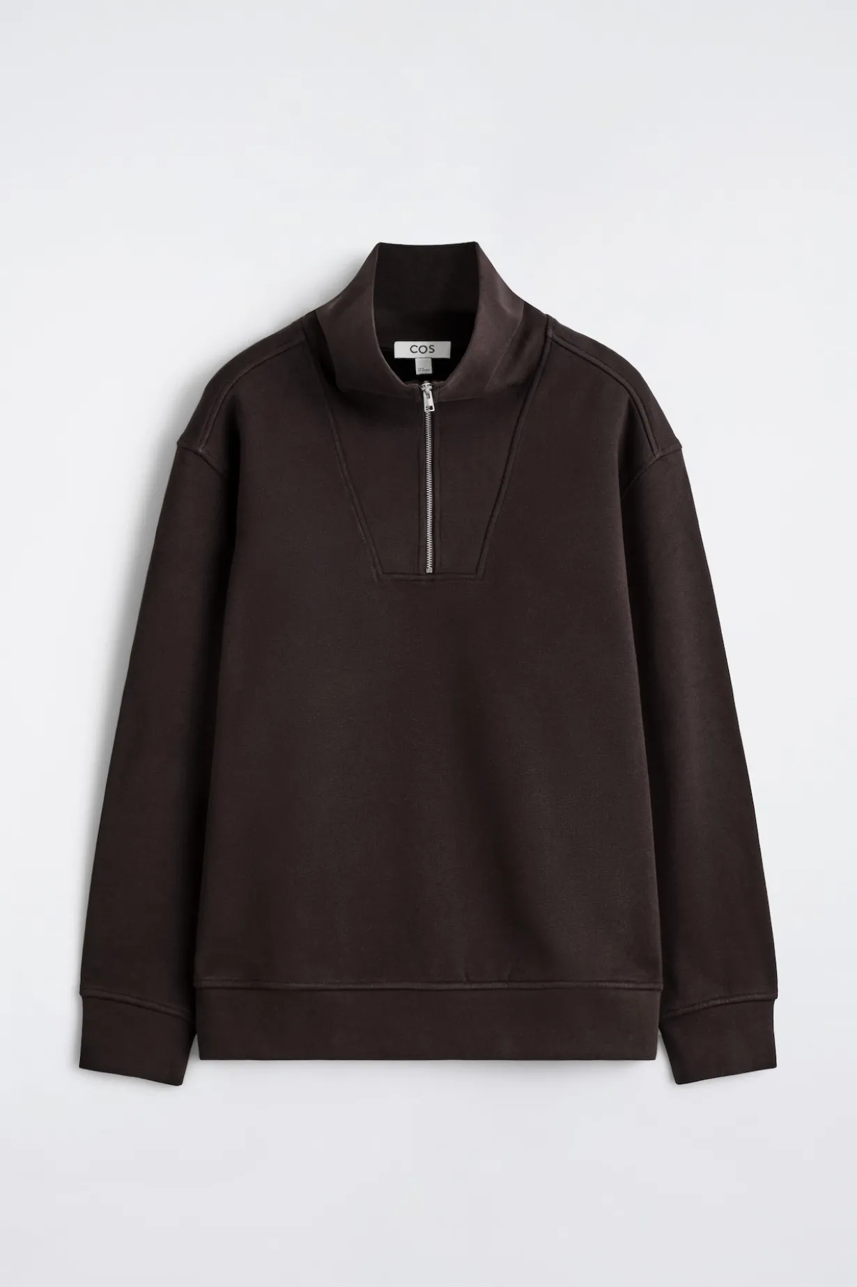 SWEATSHIRT MIT KRAGEN UND KURZEM REISSVERSCHLUSS