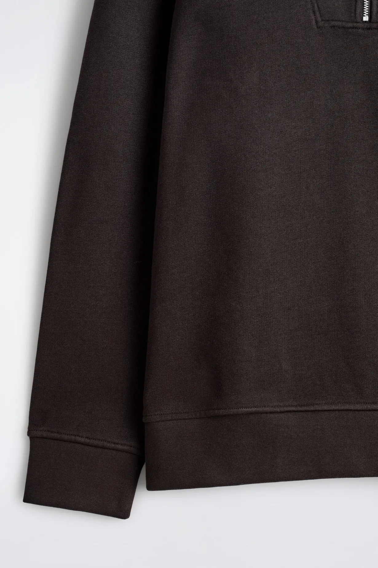 SWEATSHIRT MIT KRAGEN UND KURZEM REISSVERSCHLUSS