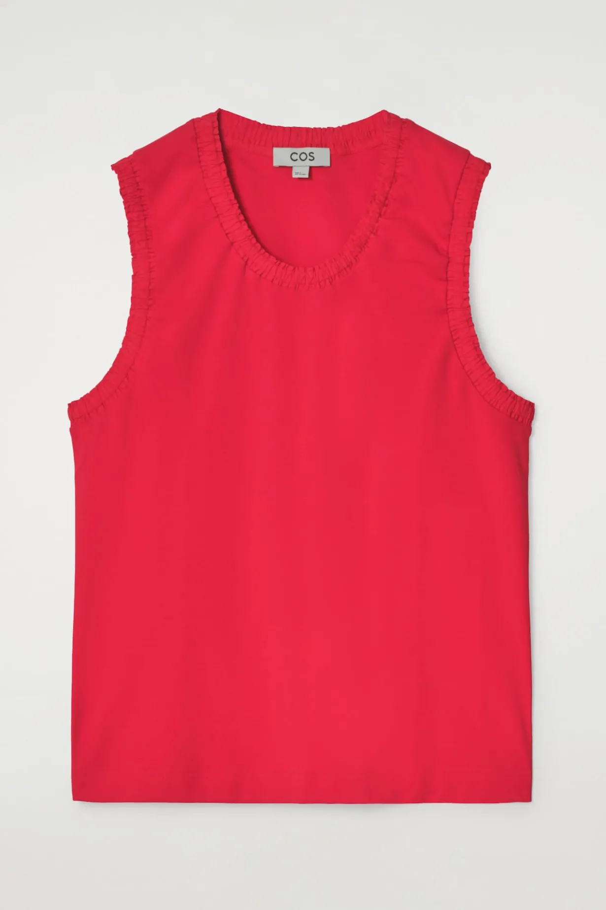 TANKTOP AUS BAUMWOLLE MIT RAFFUNGEN