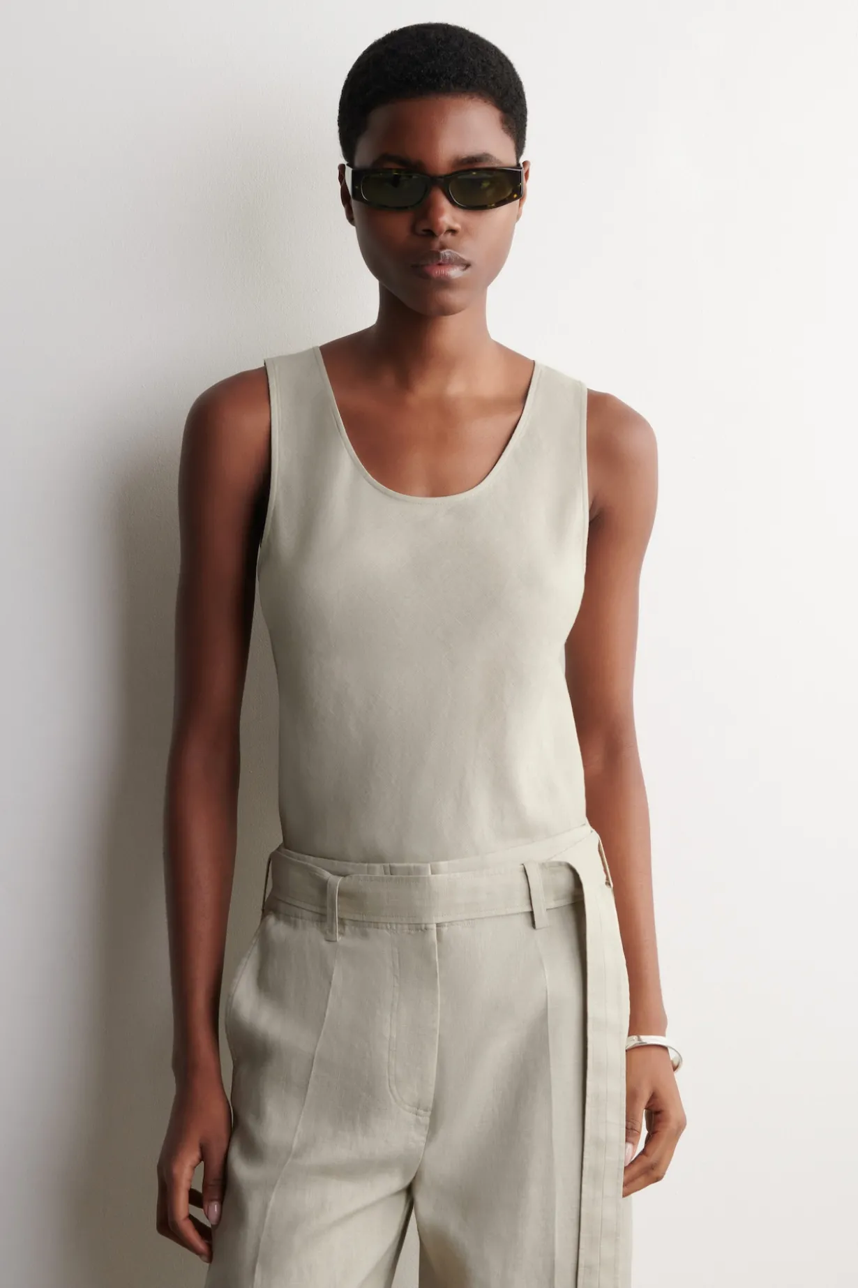 TANKTOP AUS LEINEN