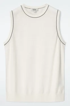 TANKTOP AUS MERINOWOLL-LEINEN-MIX