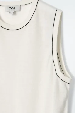 TANKTOP AUS MERINOWOLL-LEINEN-MIX