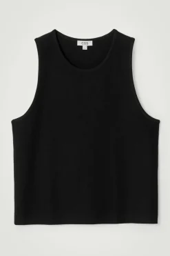 TANKTOP AUS STRUKTURIERTEM BAUMWOLLJERSEY