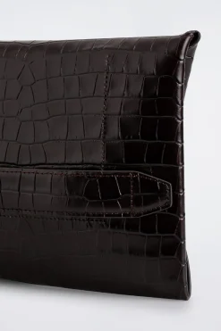 TASCHE AUS LEDER IN KROKODILOPTIK
