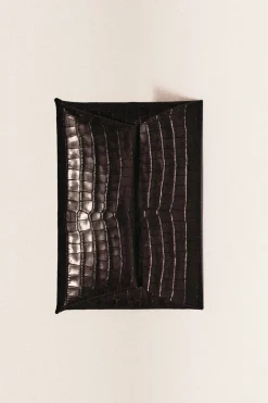TASCHE AUS LEDER IN KROKODILOPTIK