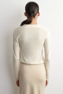 TRANSPARENTER SEIDEN-KASCHMIR-STRICKBODY