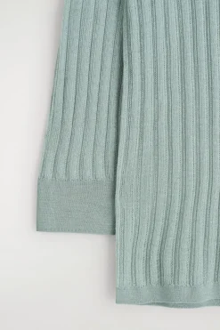 TRANSPARENTES STRICKOBERTEIL AUS SEIDE