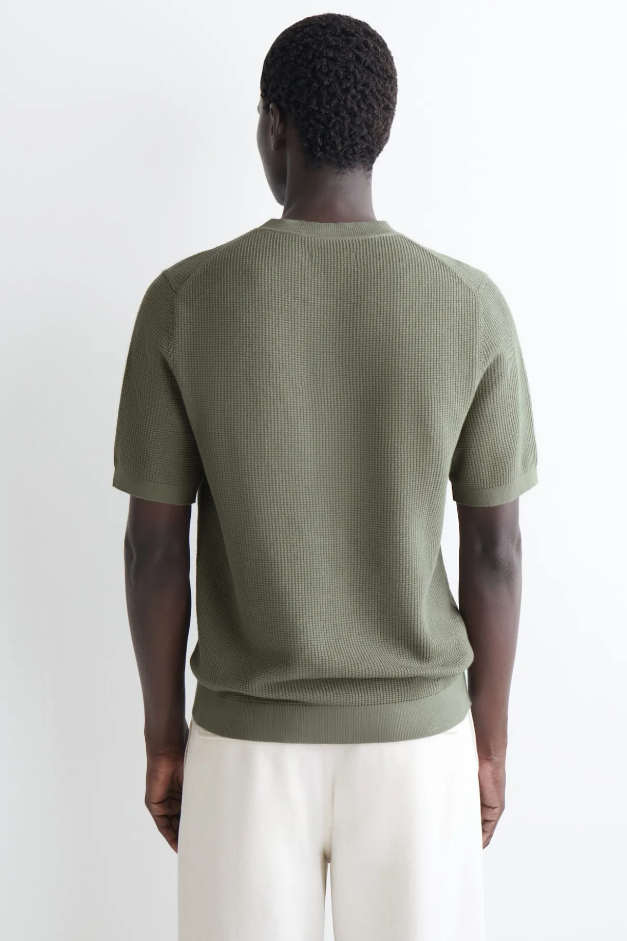 T-SHIRT AUS BAUMWOLLE IN WAFFELOPTIK