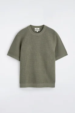 T-SHIRT AUS BAUMWOLLE IN WAFFELOPTIK