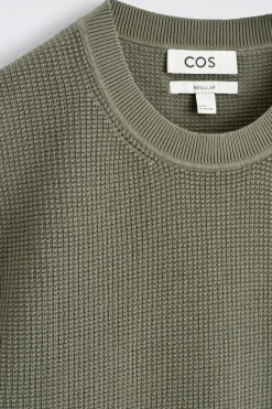 T-SHIRT AUS BAUMWOLLE IN WAFFELOPTIK