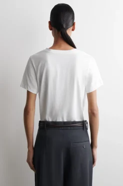 T-SHIRT AUS BAUMWOLLE MIT V-AUSSCHNITT