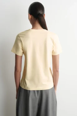T-SHIRT AUS BAUMWOLLE MIT V-AUSSCHNITT