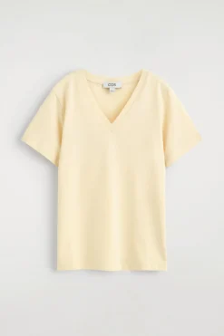 T-SHIRT AUS BAUMWOLLE MIT V-AUSSCHNITT