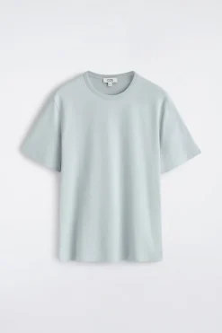 T-SHIRT AUS GEBÜRSTETER BAUMWOLLE
