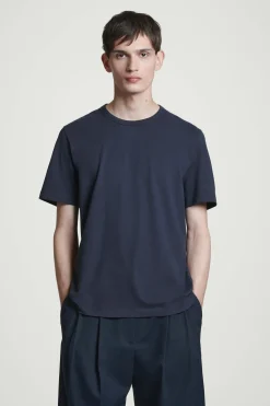 T-SHIRT AUS GEBÜRSTETER BAUMWOLLE