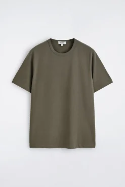 T-SHIRT AUS GEBÜRSTETER BAUMWOLLE