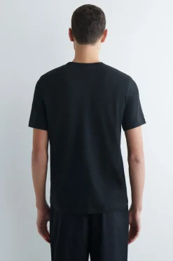 T-SHIRT AUS GEBÜRSTETER BAUMWOLLE