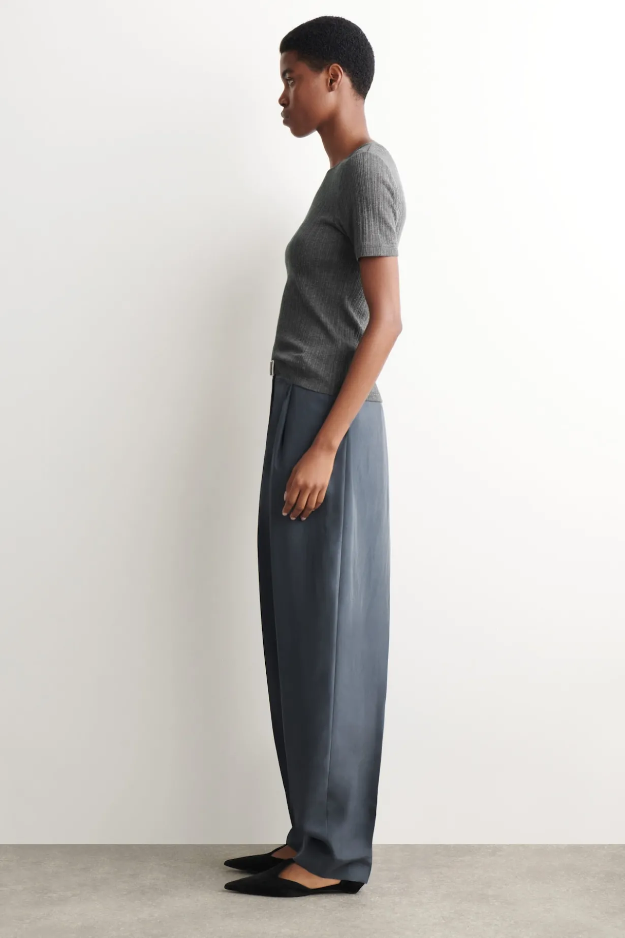 T-SHIRT AUS POINTELLE-STRICK