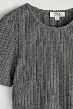 T-SHIRT AUS POINTELLE-STRICK