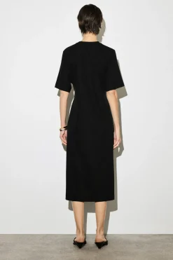 T-SHIRT-KLEID IN MIDILÄNGE MIT GÜRTELDETAIL