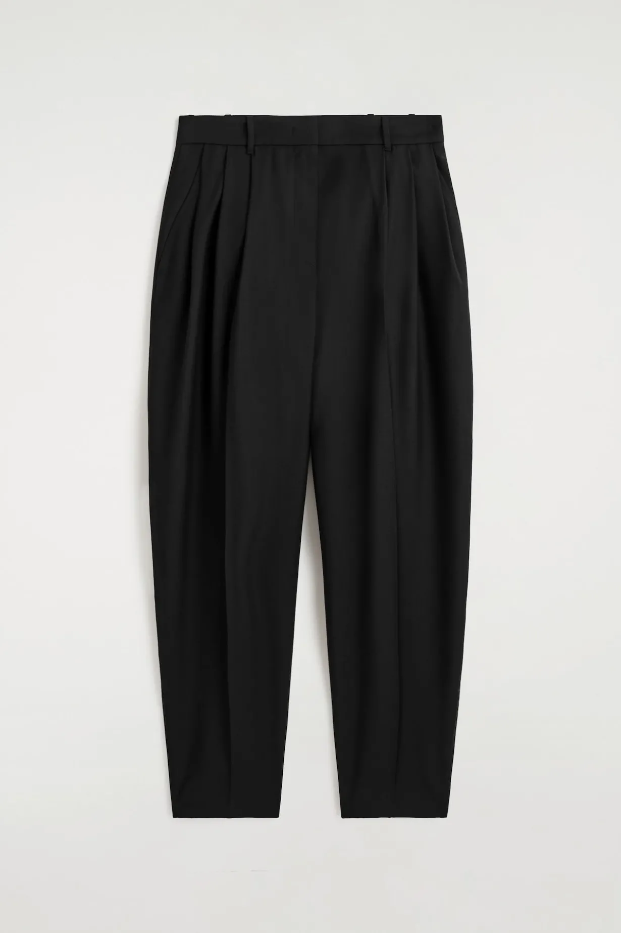 TULPENHOSE AUS WOLL-MIX MIT FALTEN