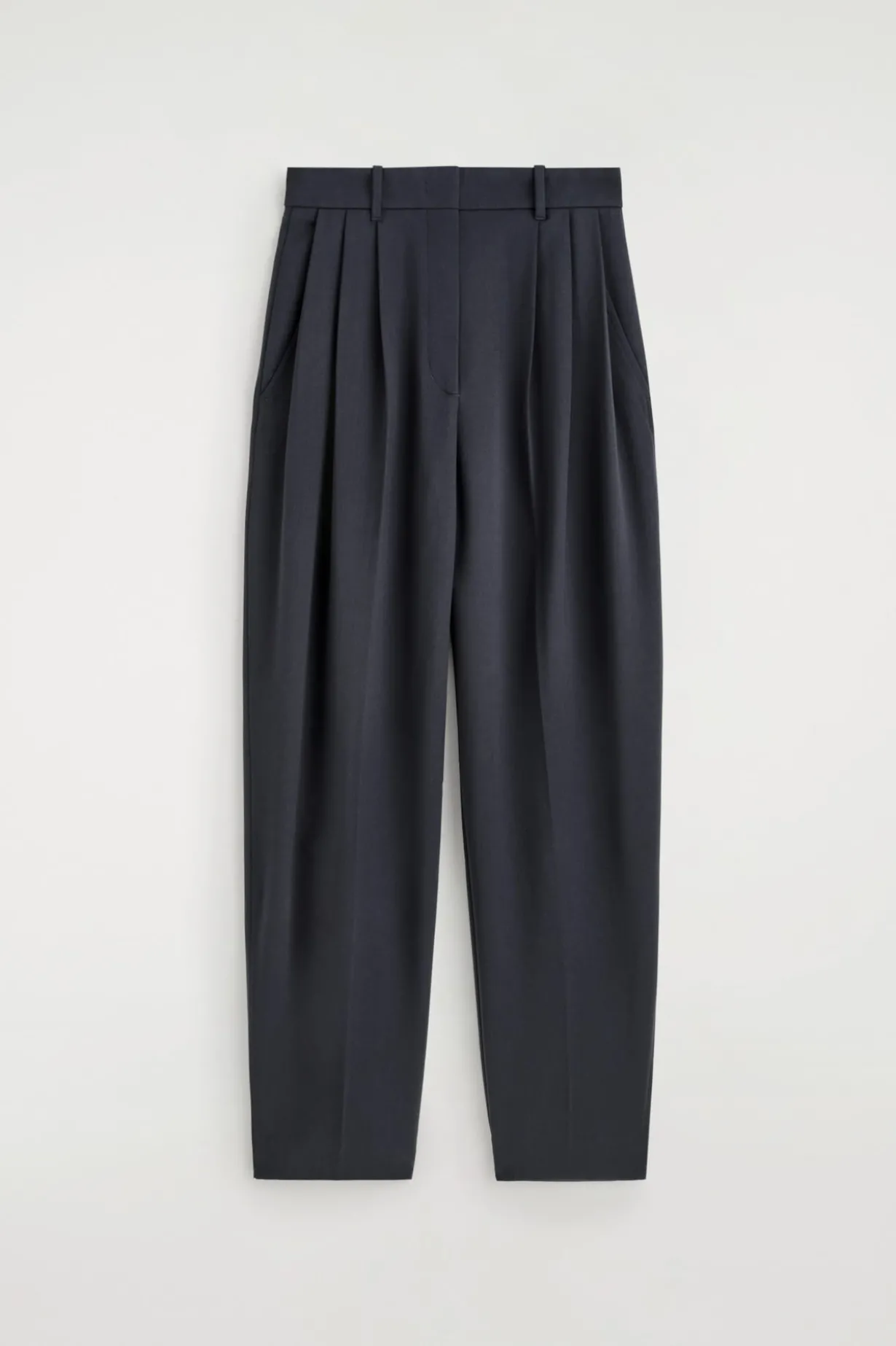 TULPENHOSE AUS WOLL-MIX MIT FALTEN