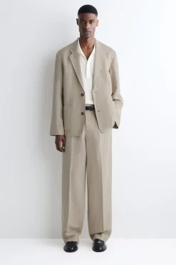 UNSTRUKTURIERTER BLAZER AUS LEINENMIX