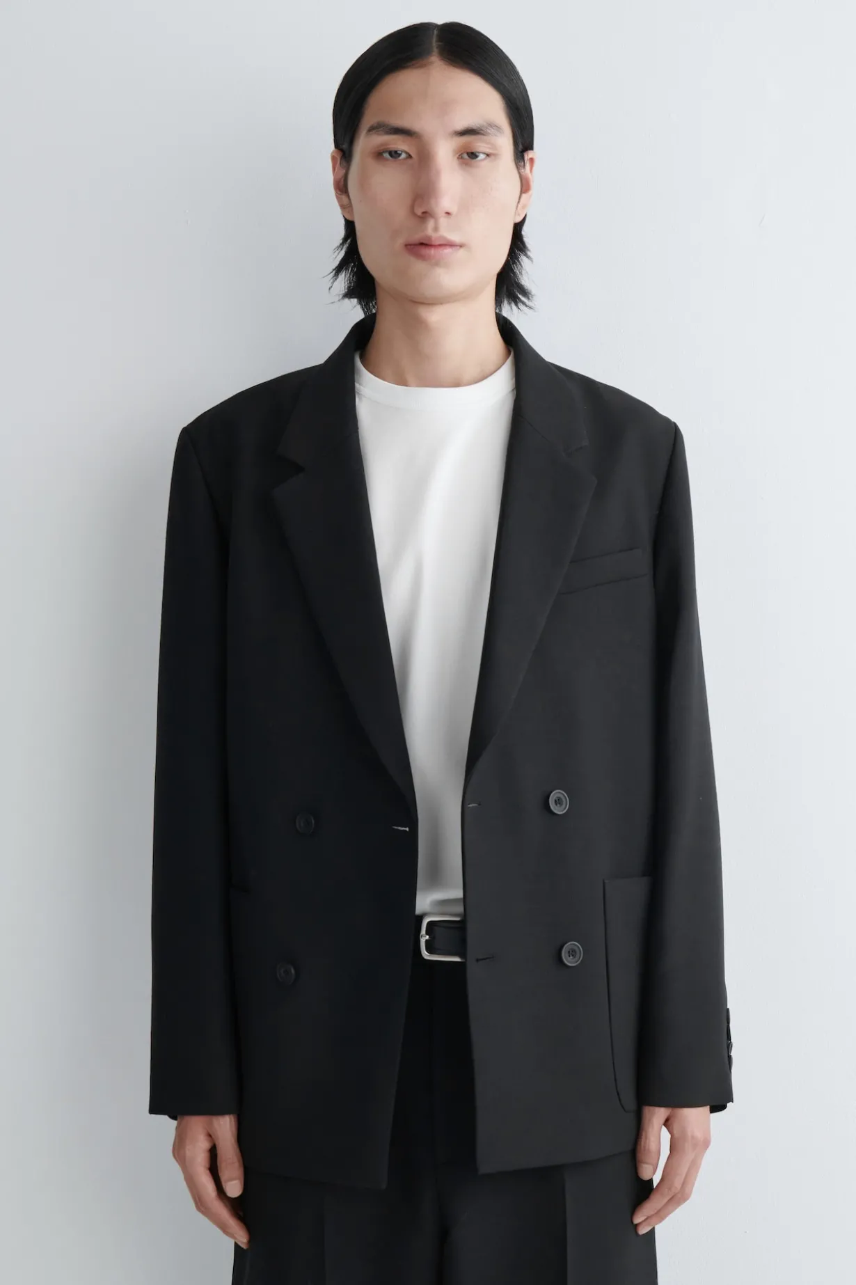UNSTRUKTURIERTER BLAZER AUS WOLL-MIX