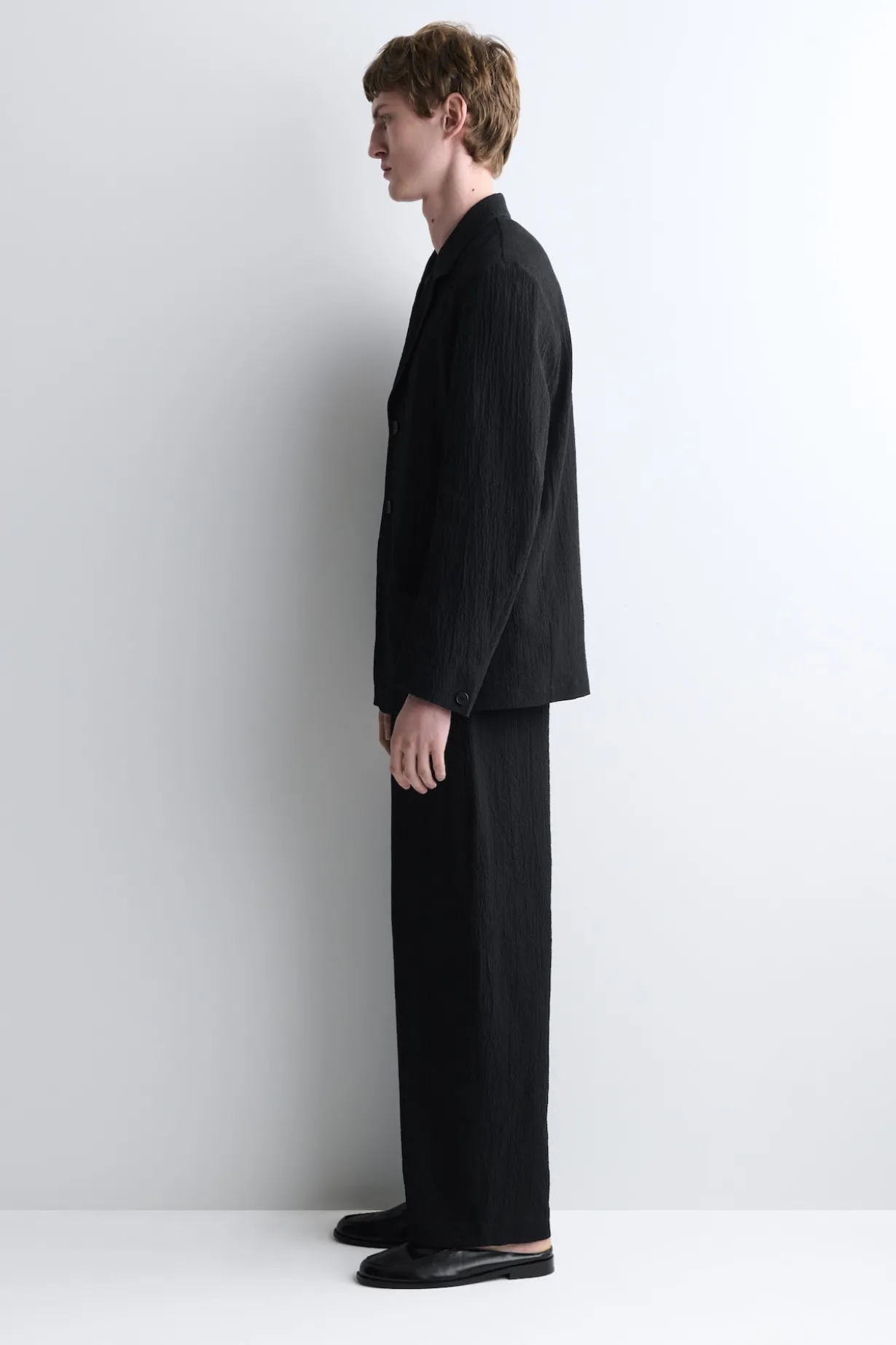 UNSTRUKTURIERTER BLAZER AUS SEERSUCKER