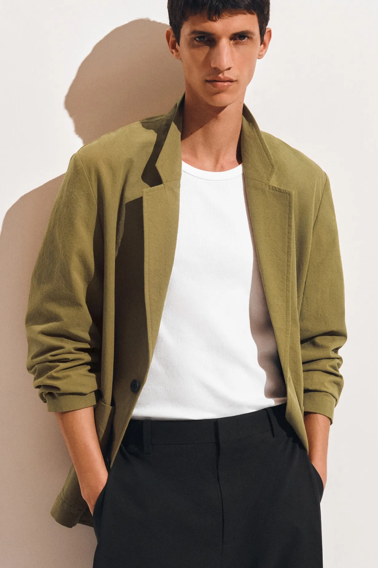 UNSTRUKTURIERTER BLAZER AUS BAUMWOLLE