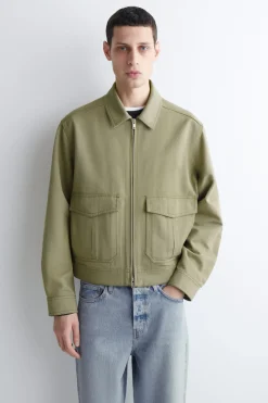UTILITY-JACKE AUS BAUMWOLL-MIX MIT REISSVERSCHLUSS