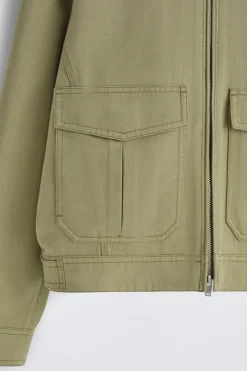 UTILITY-JACKE AUS BAUMWOLL-MIX MIT REISSVERSCHLUSS