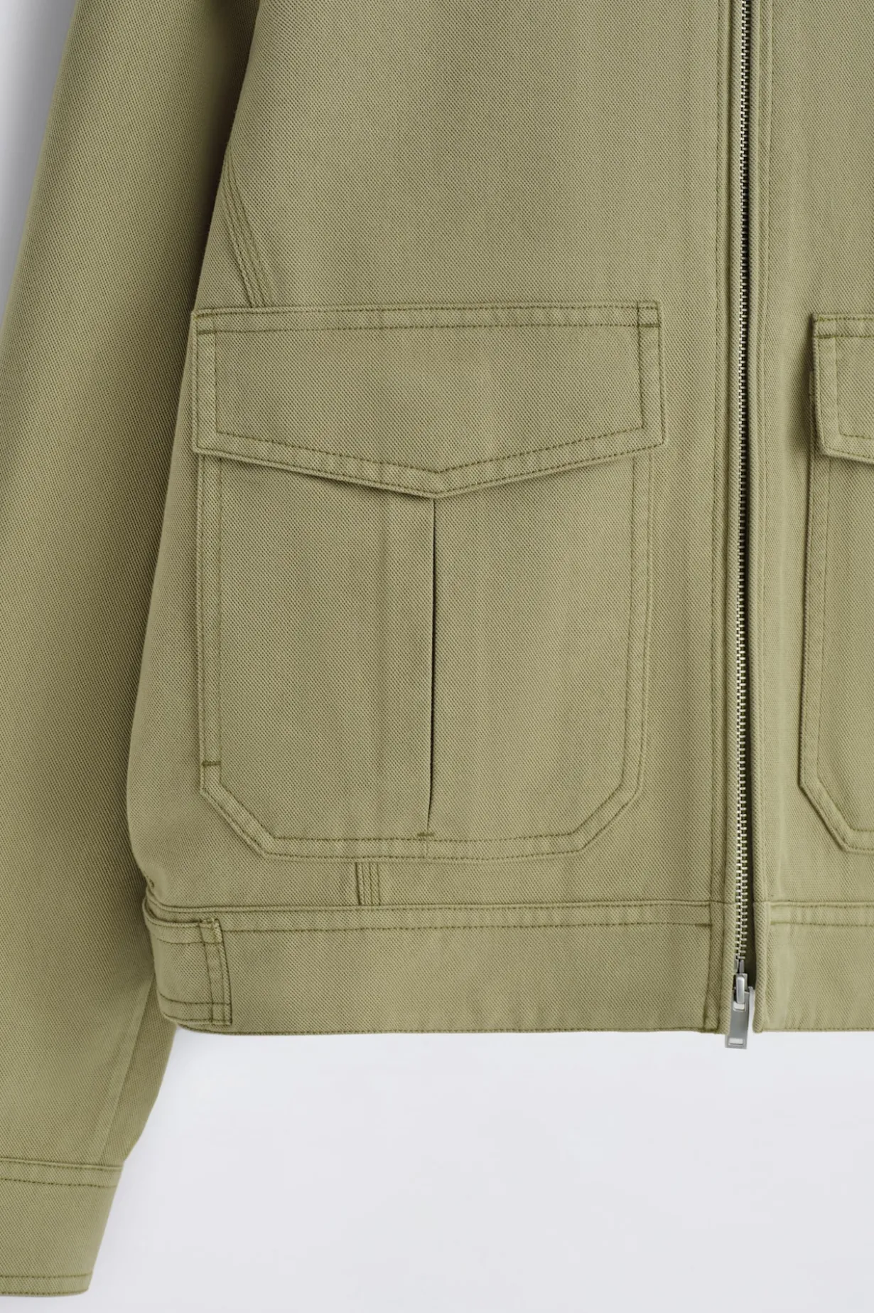 UTILITY-JACKE AUS BAUMWOLL-MIX MIT REISSVERSCHLUSS