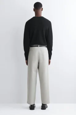 VERKÜRZTE BAUMWOLLHOSE MIT GERADEM BEIN