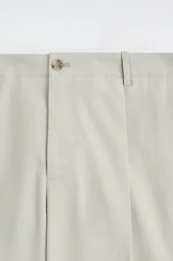 VERKÜRZTE BAUMWOLLHOSE MIT GERADEM BEIN