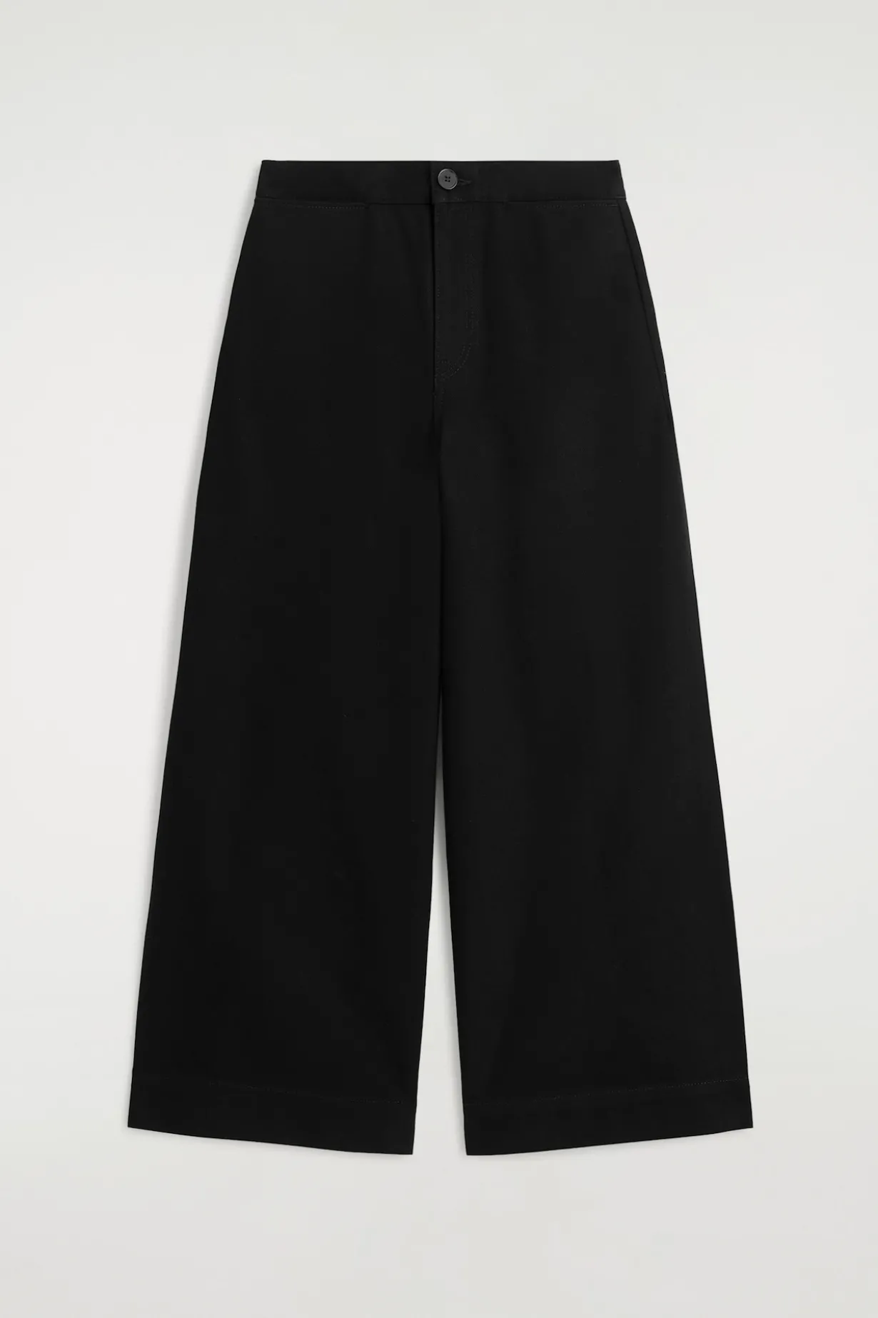 VERKÜRZTE HOSE AUS DENIM MIT WEITEM BEIN