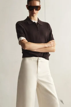 VERKÜRZTE HOSE AUS DENIM MIT WEITEM BEIN