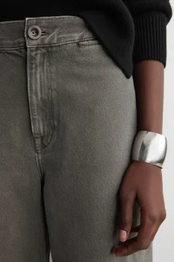VERKÜRZTE HOSE AUS DENIM MIT WEITEM BEIN