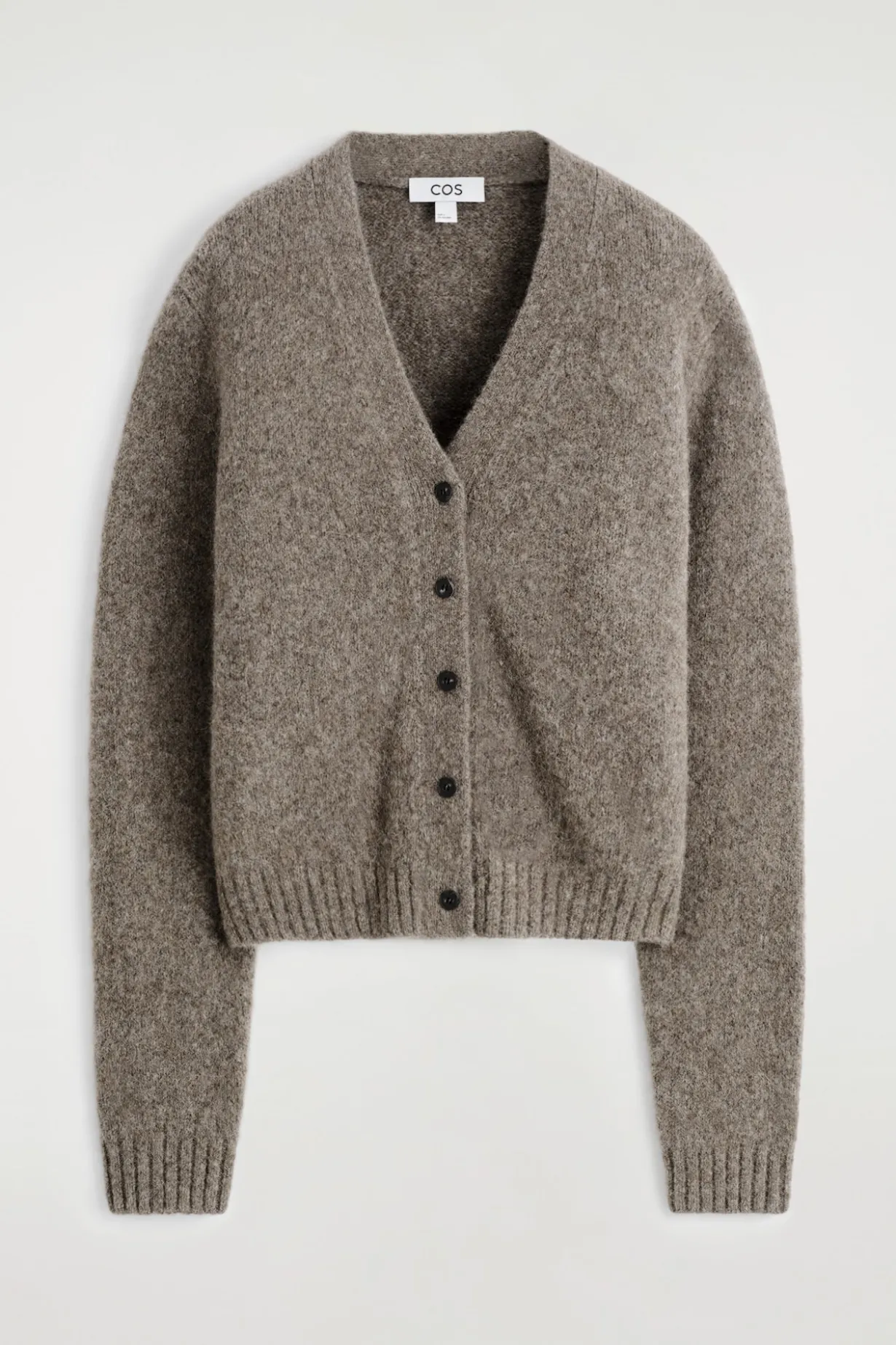 VERKÜRZTE STRICKJACKE AUS ALPAKA-MIX
